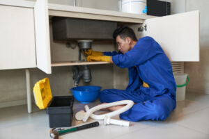 Tenant performing safe plumbing tasks; minor repairs such as unclogging drains and cleaning fixtures.
